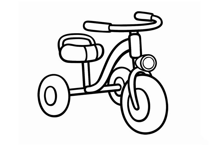 儿童自行车简笔画图片
