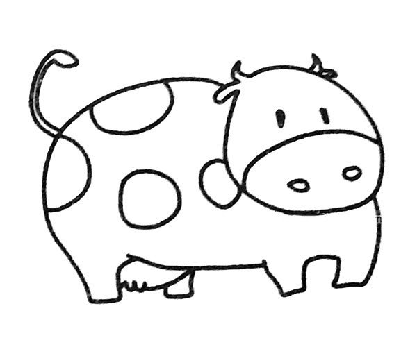 奶牛简笔画图片4
