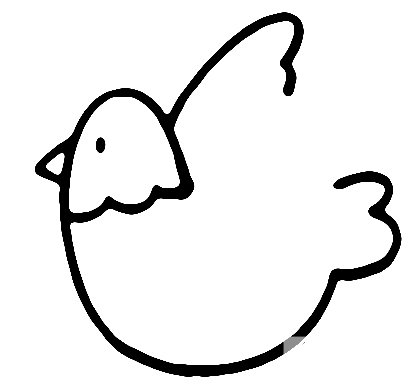 儿童动物简笔画鸽子的画法