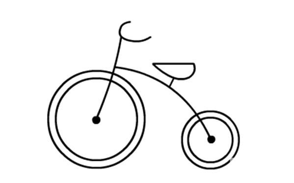 幼儿简笔画图片自行车的画法