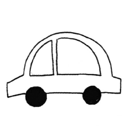 1.先画一辆简单的小汽车