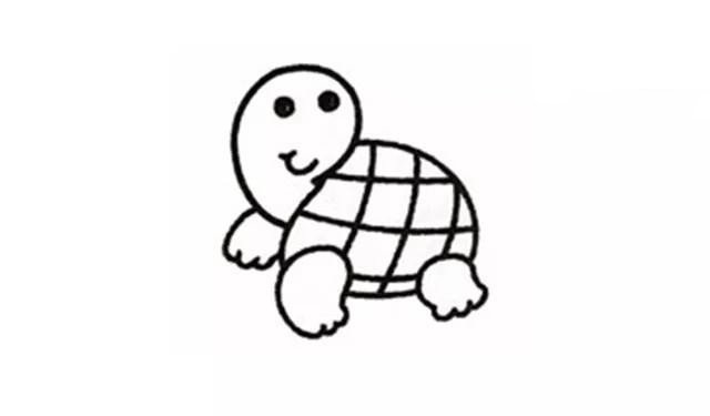 六步画只可爱的小乌龟