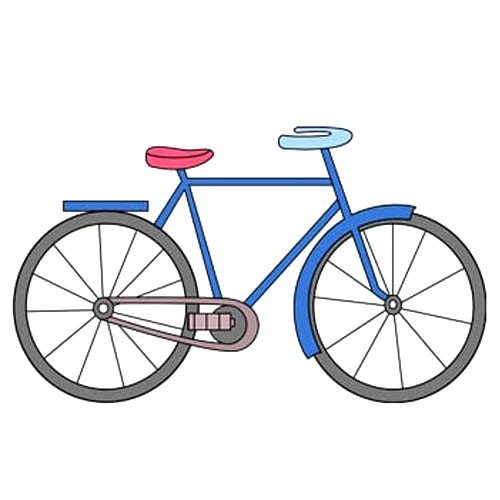 10.给自行车涂上颜色。