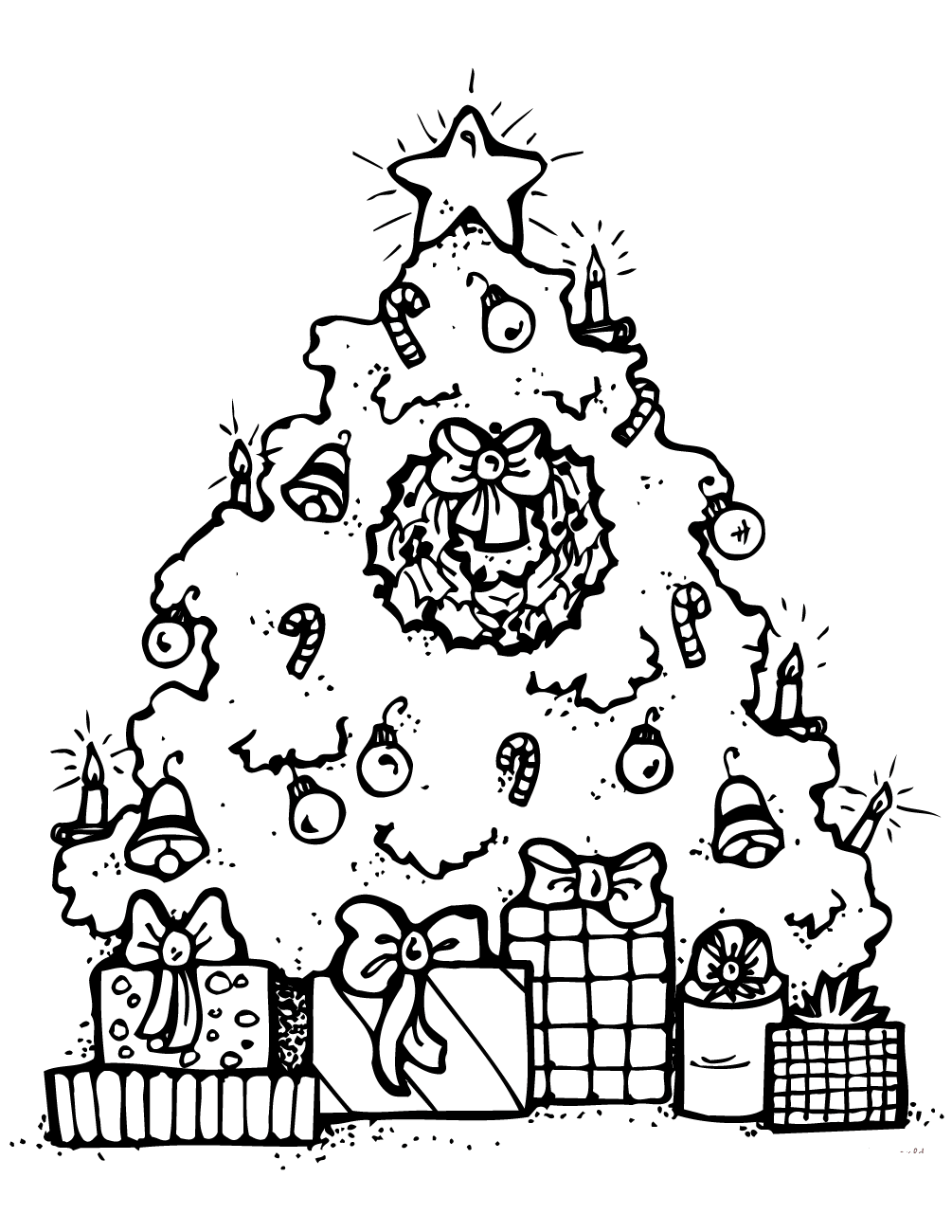 豪华的圣诞树