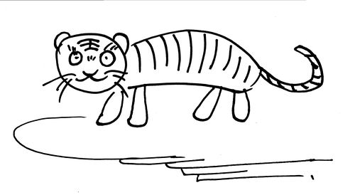 关于老虎的简笔画画法