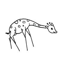 动物简笔画 小小的长颈鹿简笔画图片