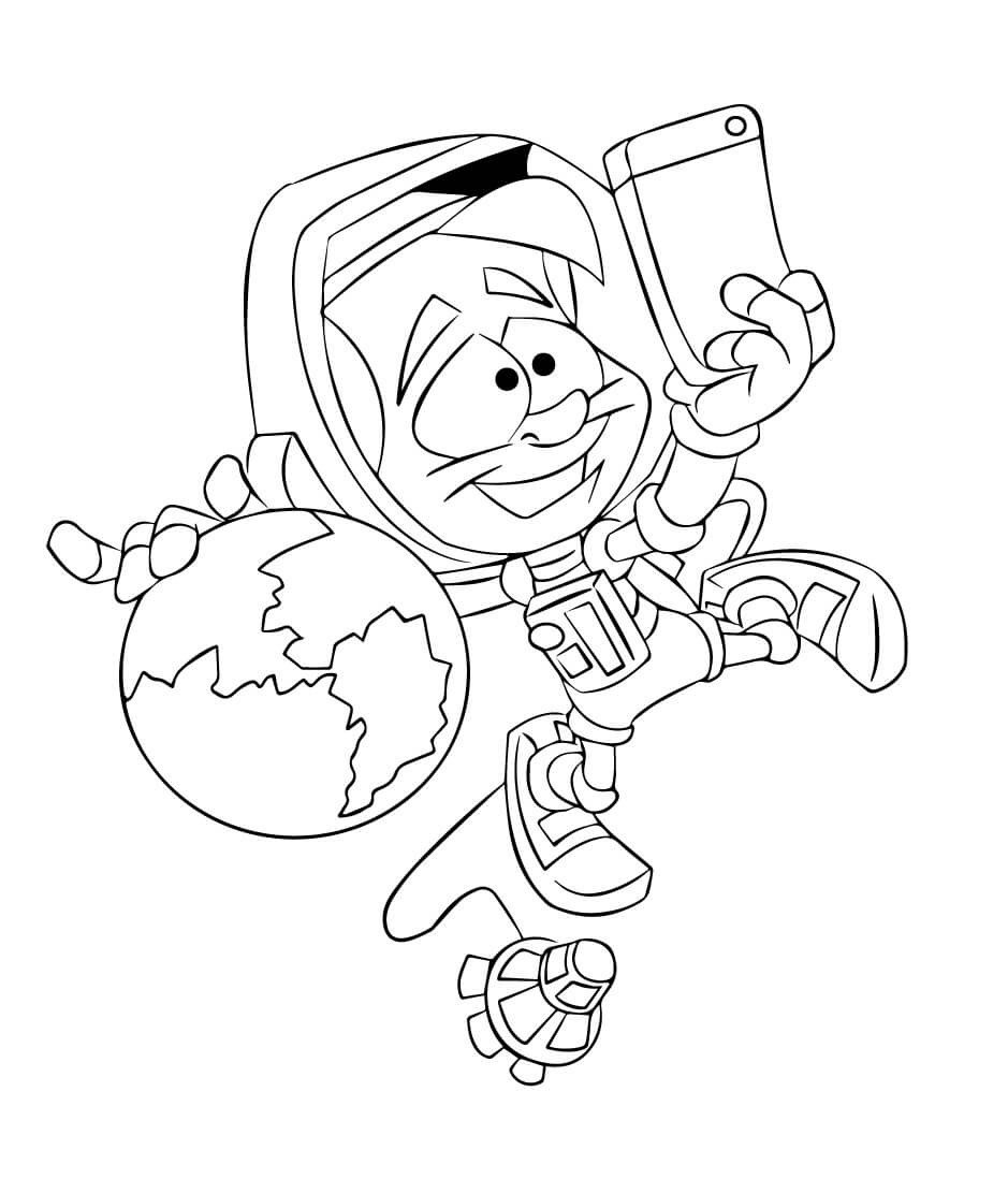 人物卡通画法 宇航员