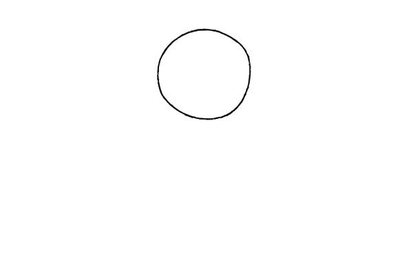 1.画一个圆 