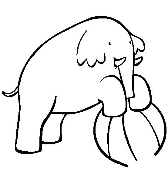 动物园大象简笔画图片