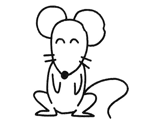 小老鼠简笔画步骤4