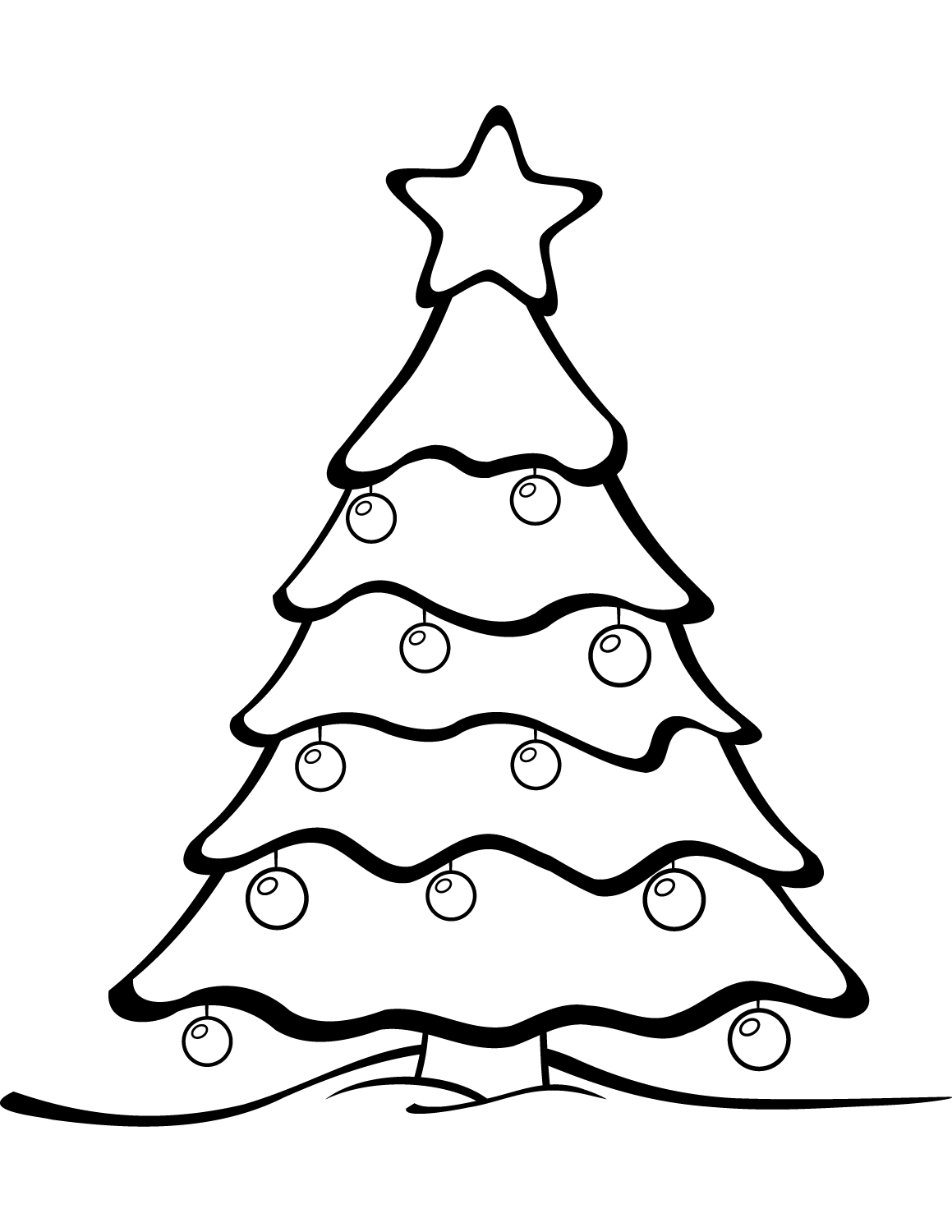 简画圣诞树