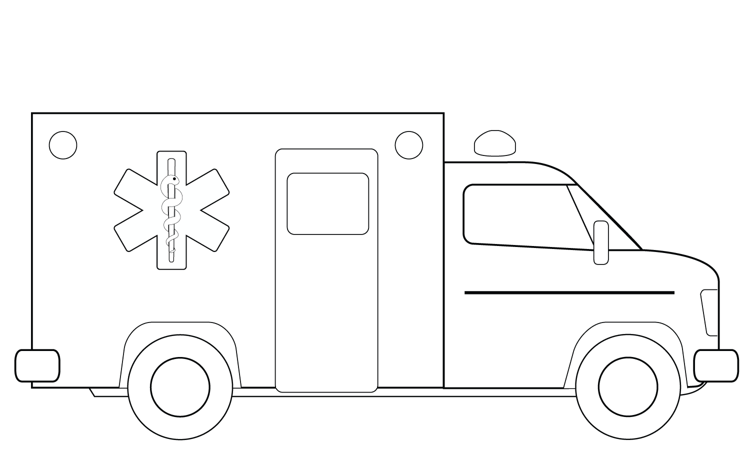 简单的救护车简笔画