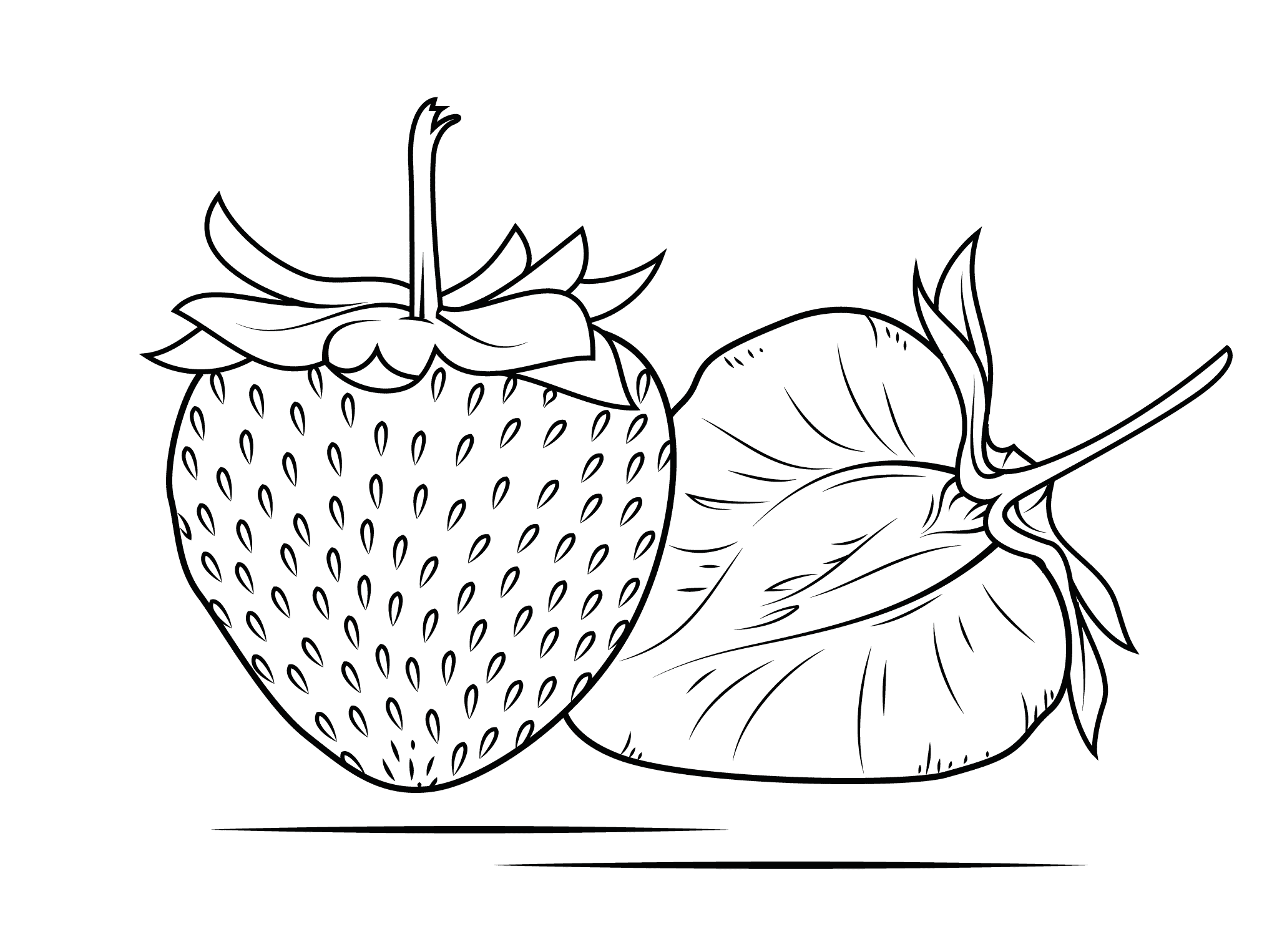 草莓的切面怎么画