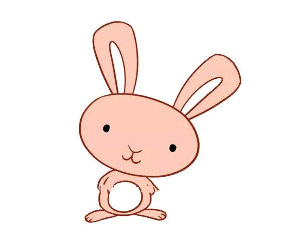 可爱的粉红小兔