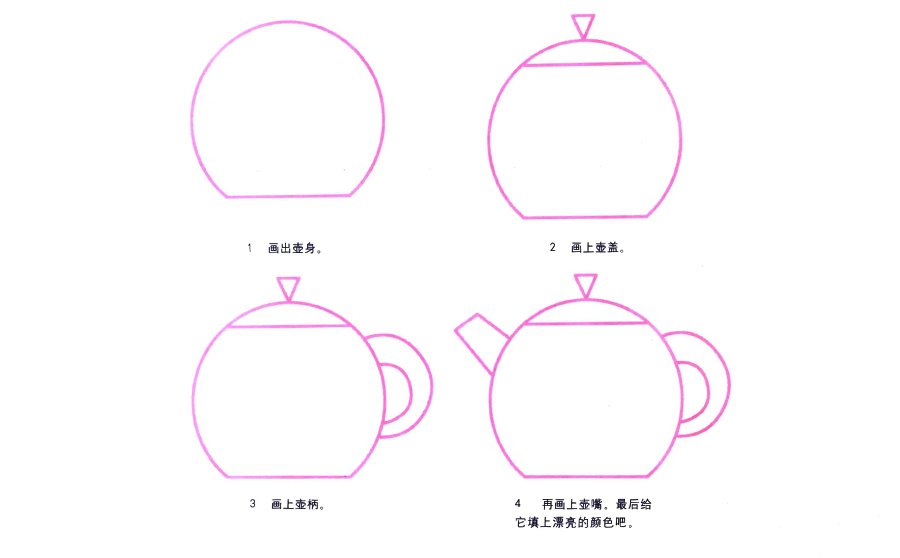 茶壶简笔画画法