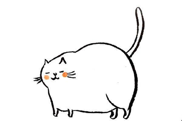 一组肥猫简笔画2