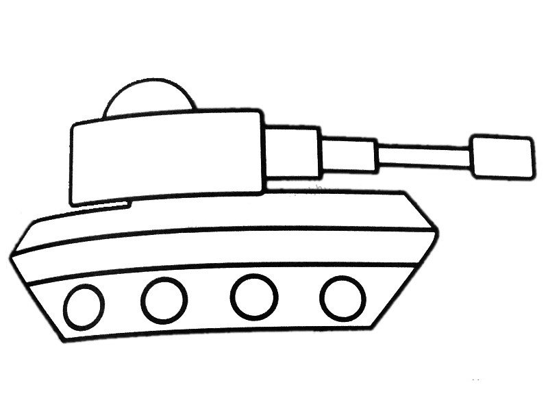 玩具坦克简笔画图片