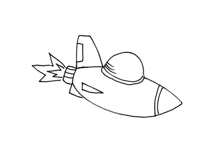 航天飞机的简笔画1