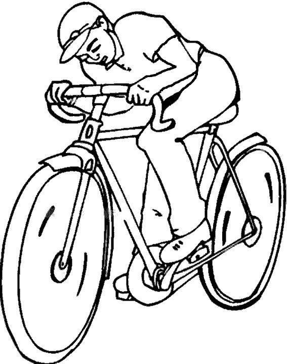 行驶中的自行车简笔画
