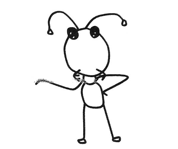 卡通蚂蚁简笔画图片4
