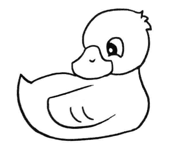 卡通小鸭子简笔画图片1