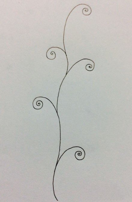 蔓藤的简笔画画法