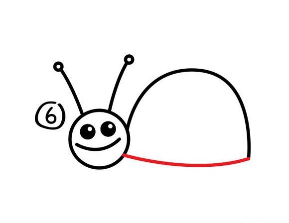 蜗牛画法步骤图