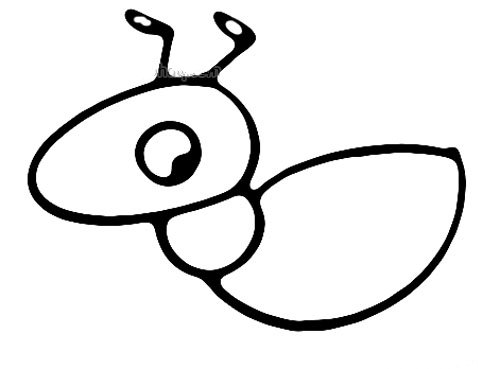 蚂蚁简笔画画法