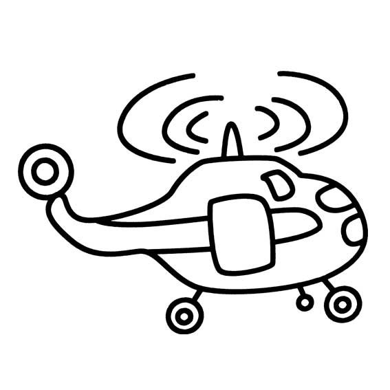 直升飞机的简笔画图片