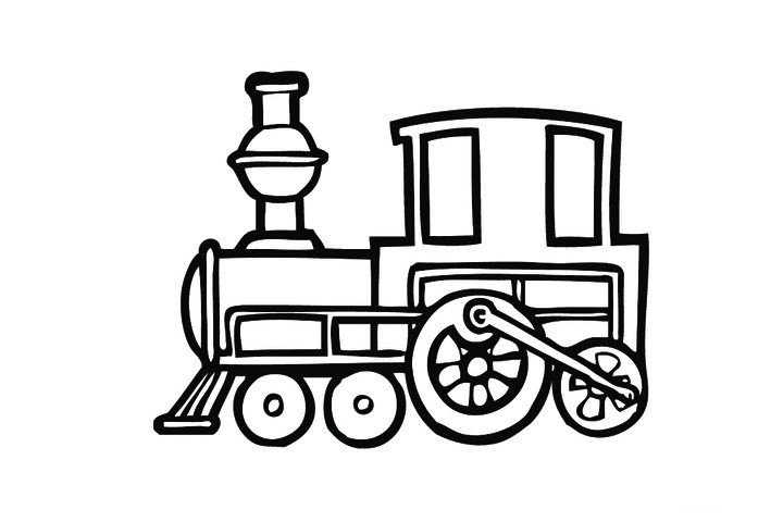 蒸汽火车简笔画图片1