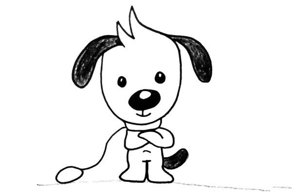 可爱小狗简笔画图片2