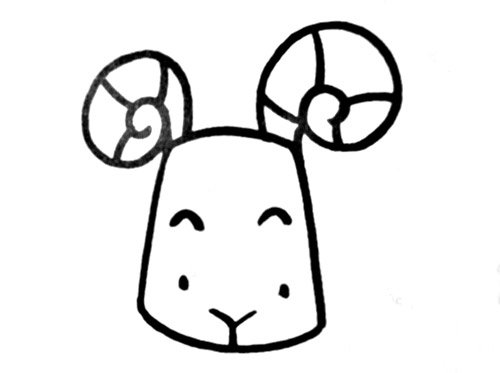 儿童动物简笔画绵羊的画法