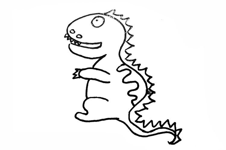 卡通恐龙简笔画图片9