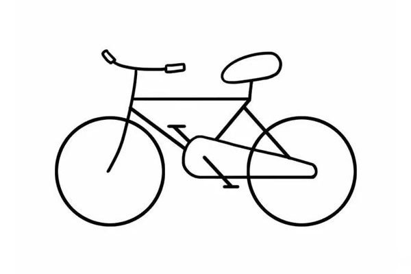 第七步:自行车的脚踏板也别忘了画哟