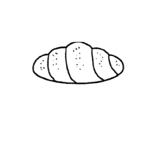 3.面包上的芝麻可以用小黑点表示。