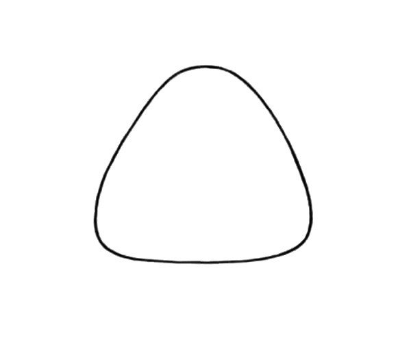 1.画出一个圆圆三角形状