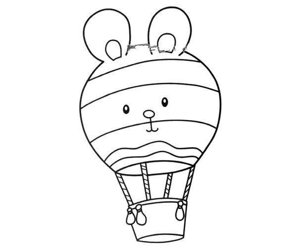 小兔子热气球