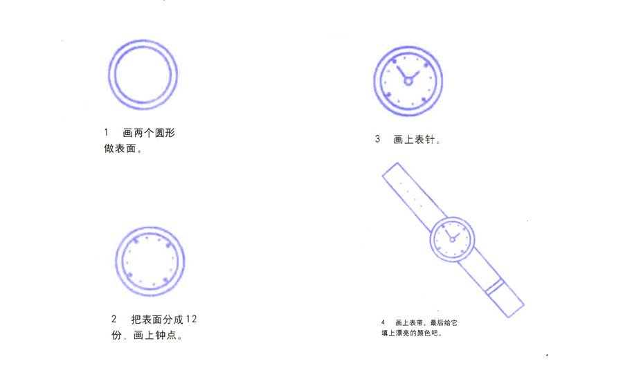 手表简笔画画法