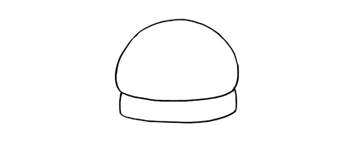 2.接着给北极熊的脖子上画上围巾。