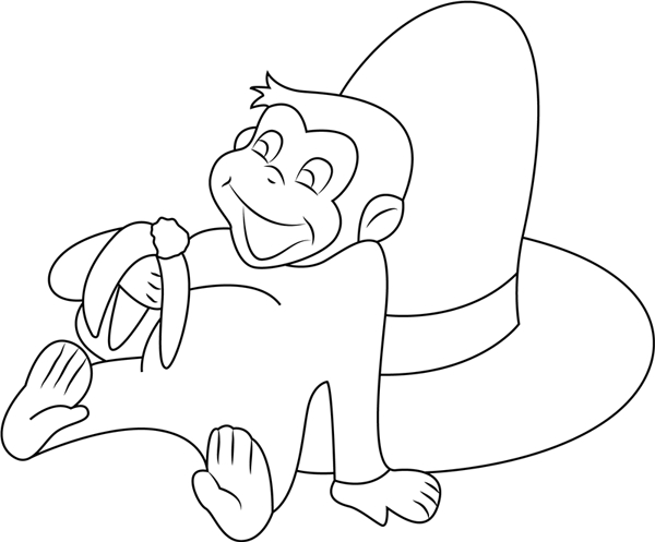贪吃的猴子简笔画图片