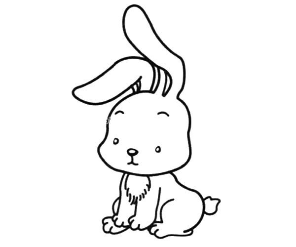 萌萌哒小兔子简笔画图片