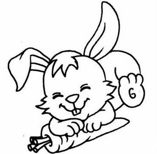 儿童简笔画动物兔子 简笔画大全动物兔子