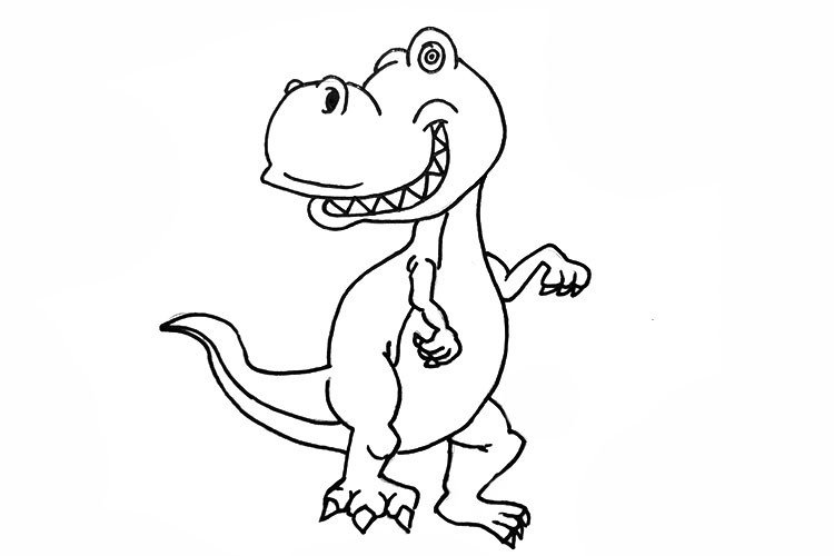 卡通恐龙简笔画图片4