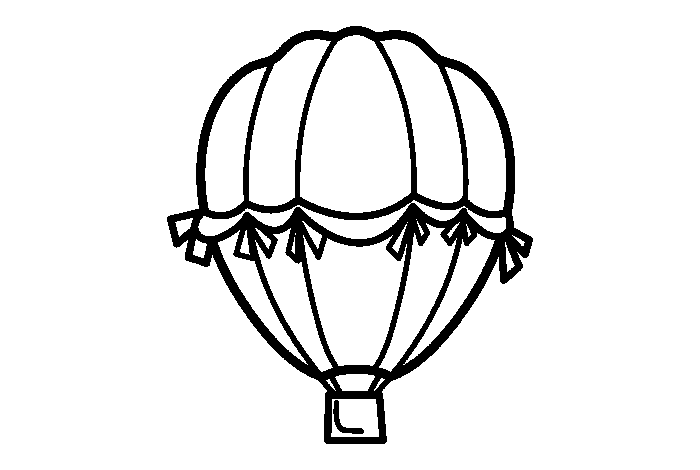 卡通热气球简笔画图片2