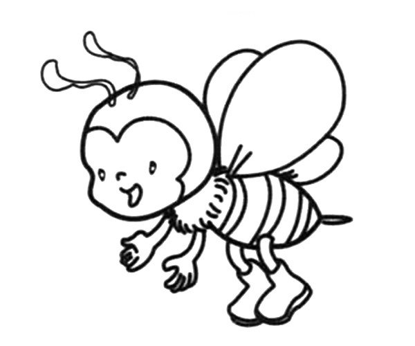 小蜜蜂简笔画图片2