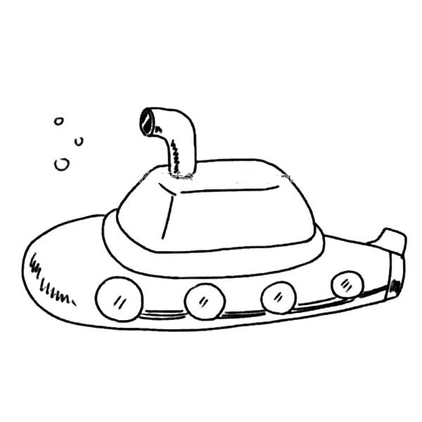 潜水艇简笔画1