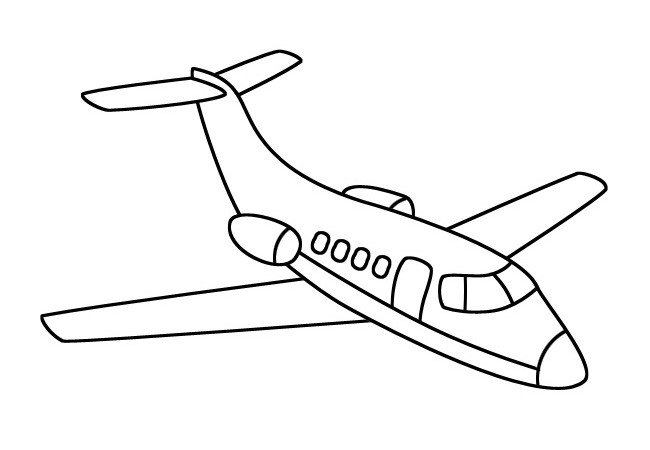 喷气式飞机简笔画1