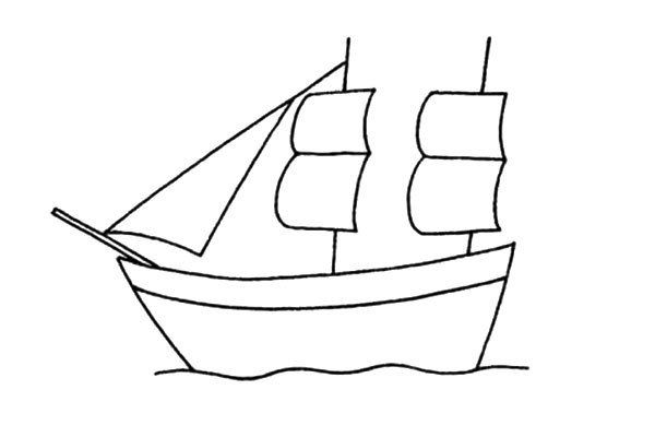 简单易学的帆船简笔画