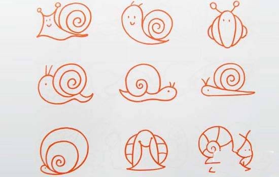 如何画蜗牛的简笔画图片