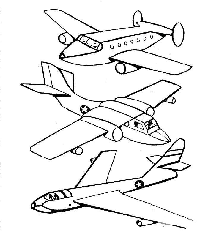 各种飞机模型简笔画图片
